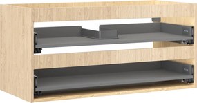 Mexen Box-A, závesná skrinka 100 cm, 2 zásuvky, dub, 91AX0-1000-470-2-81
