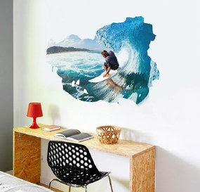 Veselá Stena Samolepka na stenu na stenu Surfer na vlne