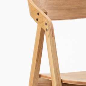 NELL dubová drevená stolička oak up antracit