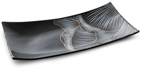 Dekoračný tanier PEONIA 1 1 čierny / popolový