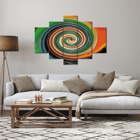 Abstraktný obraz - farebná špirála (150x105 cm)