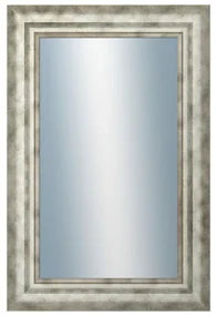 DANTIK - Zrkadlo v rámu, rozmer s rámom 40x60 cm z lišty TRITON široký strieborný (2950)