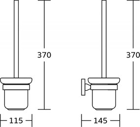 Mexen príslušenstvo, RUFO wc kefa, zlatá, 7050950-50