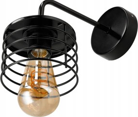 Nástenná lampa LED LOFT edison čierna 1xe27