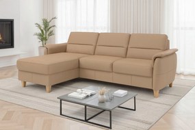 XXXLutz ROHOVÁ SEDAČKA, textil, koža, cappuccino Sit & More - Sedačky - 00014403323V