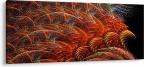 Obraz - Abstraktná imitácia peria (120x50 cm)