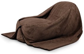 Tmavohnedý menčestrový detský sedací vak Cocoon 120 – SLOWDOWN