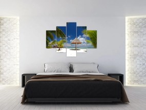 Obraz - Pláž s bielym pieskom (150x105 cm)