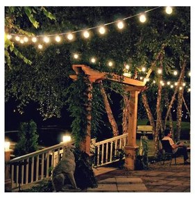 Retlux - LED Vonkajšia dekoratívna reťaz GIRLANDA G45 10xE27/230V 8m IP44 teplá biela