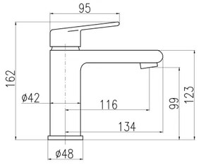RAV Slezák CO128.0 - Umývadlová batéria COLORADO 16,2 cm lesklý chróm