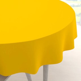 Biante Dekoračný okrúhly obrus Rongo RG-029 Sýto žltý Ø 140 cm