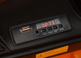 Ramiz McLaren Artur batéria pre deti Oranžová + pohon 4x4 + diaľkové ovládanie + pomalý štart + EVA + LED audio