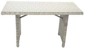 DEOKORK Ratanový stôl 140x80 cm SEVILLA (sivá)