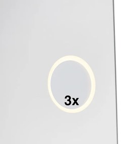 Kúpelňové zrkadlo 60x80 cm vrátane LED s dotykovým stmievačom a hodinami - Miral