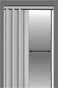 Skladacie dvere 004 08 čierny dub 90 cm - s poškodením