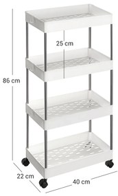 Songmics Úložná priehradka Ala, biela