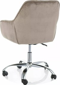 SI Q-190 Sametová otočná stolička tmavá béžová