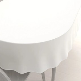 Biante Dekoračný oválny obrus Rongo RG-032 Krémový biely 140x220 cm
