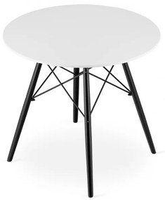 Okrúhly stôl TODI 80 cm bielo čierny