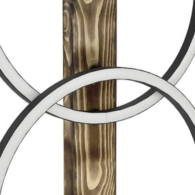 Eglo 900892 - LED Stojacia lampa BOYAL 2xLED/12W/230V 3000K hnedá/čierna