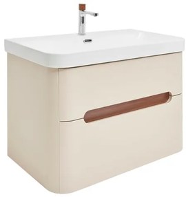 Kúpeľňová skrinka s umývadlom a batériou SAT Fusion 77,5x53x45 cm pieskovo-béžová matná SATFUSION280BEUBA, 1 ks