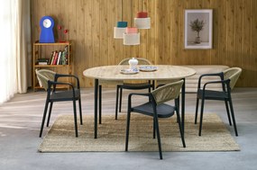 Rozkladací jedálenský stôl Pivot 102/141 cm dub artisan/čierny buk