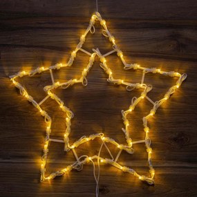 Nexos 47246 Vianočná LED dekorácia do okna - hviezda - 40 cm, teple biela