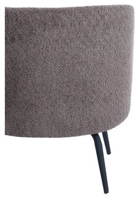 Tmavohnedé kreslo z textílie buklé Dieyda – Light &amp; Living