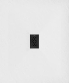 Mexen Hugo, obdĺžniková sprchová vanička SMC 110 x 100 cm, biela, čierna krytka, 42101011-B