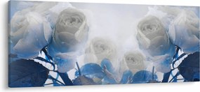 Obraz - Biele ruže (120x50 cm)