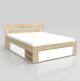 posteľ REA KIRA 160, dvojlôžko, dub bardolino