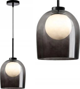 Toolight - stropná sklenená lampa G9 25W APP1026-1CP, čierna, OSW-09484