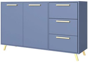 Komoda Bali 2 140 vyblednutá modrá