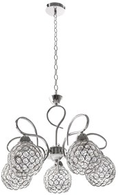 Toolight - Krištáľové závesné svietidlo 5xE27 60W 300750, chrómová, OSW-05687