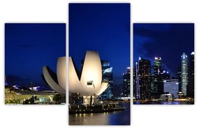 Obraz nočného Singapuru (90x60 cm)
