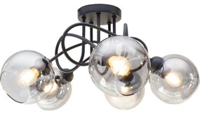 Prisadený luster LATIL 5xE27/60W/230V čierna