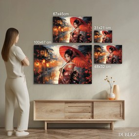 DUBLEZ | Japonský obraz z dreva - Gejša