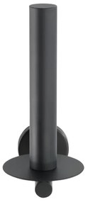 WENKO 24262100-Držiak toaletného papiera BOSIO BLACK 8x18 cm nerez/strieborný