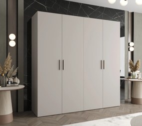 Šatníková skriňa 200 cm Borry 1 (kašmír + strieborná). Akcia -19%. Vlastná spoľahlivá doprava až k Vám domov. 1125776