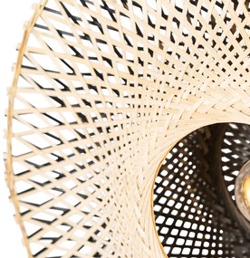 Inteligentná nástenná lampa bambus 50 cm so zástrčkou vrátane Wifi A60 - Rina