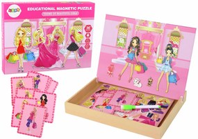 Lean Toys Sada edukačných magnetických puzzle – Fashion bábiky