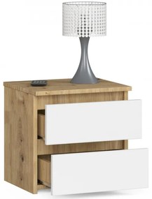 Nočný stolík CL2 2SZ CLP dub artisan / biely