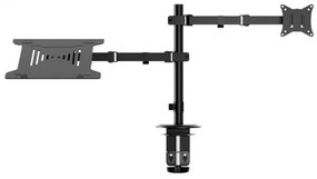 Nastaviteľný držiak monitora a notebooku LEVANO čierna