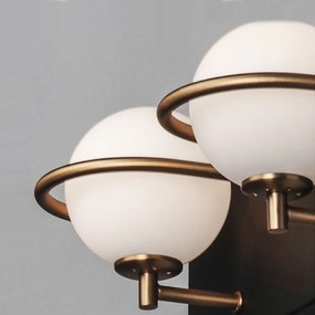 Toolight Toolight, nástenné svietidlo 2xG9 APP1221-2W, čierna-zlatá, OSW-40029