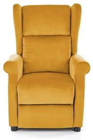 Polohovacie kreslo RELAXA žlté
