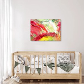 Sklenený obraz abstrakcie - maľba (70x50 cm)