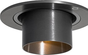 Sada 6 zapustených bodových svetiel Gunmetal GU10 35 mm okrúhle, naklápacie - Installa