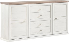 XXXLutz ŠIROKÁ KOMODA, sivá, biela, 180/89/43 cm Hom`in - Komody - 000003000110