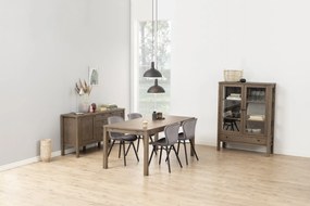 stolička ALTEA zamat tmavo sivý / nohy čierne - moderná do obývacej izby / jedálne