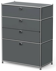 Komoda Kovová komoda »CN3« so zásuvkami a výklopným priečinkom, sivá